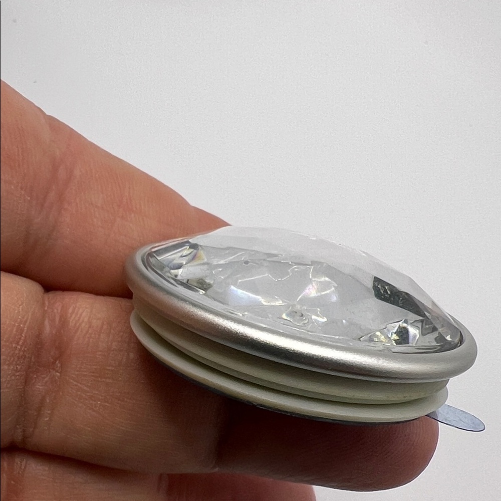 Popsockets Clear Crystal Diamond Faceted Round Cell Phone Grip NEW - Picture 5 of 8